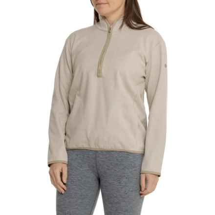 DAILY SPORTS Forli Shirt - Zip Neck, Long Sleeve in Fudge