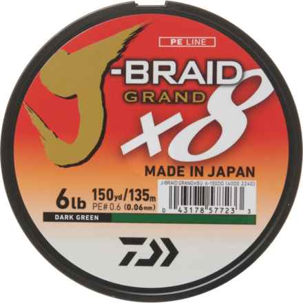 Daiwa J-Braid Grand x8 Braided Line - 150 yd., 6 lb. in Multi