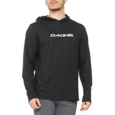 DaKine Chest Logo Hooded Rash Guard - UPF 50+, Long Sleeve in Black