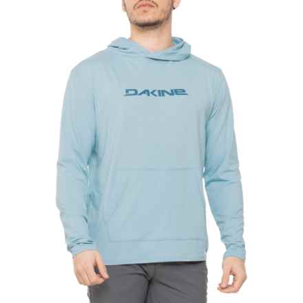 DaKine Chest Logo Hooded Rash Guard - UPF 50+, Long Sleeve in Forget Me Not