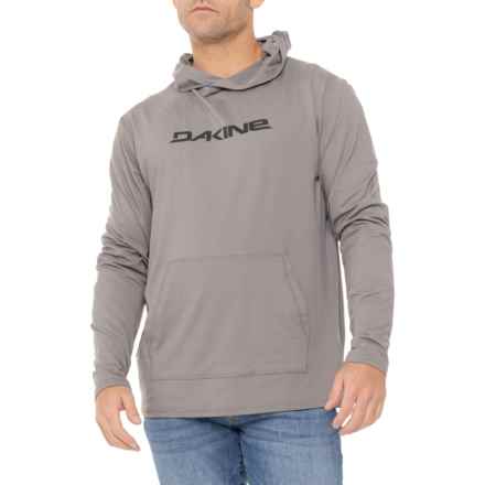 DaKine Chest Logo Hooded Rash Guard - UPF 50+, Long Sleeve in Steel Gray