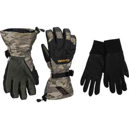 DaKine Leather Scout Gloves - Waterproof, Insulated (For Men) in Cascade Camo