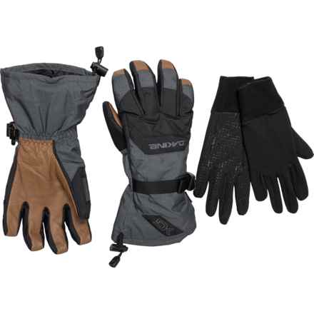 DaKine Leather Scout Gloves with Removable Liner - Waterproof, Insulated (For Men) in Carbon