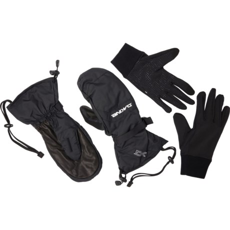 DaKine Leather Scout Mittens - Waterproof, Insulated (For Men) in Black