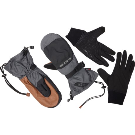 DaKine Scout Mittens - Waterproof, Insulated, Leather (For Men) in Carbon