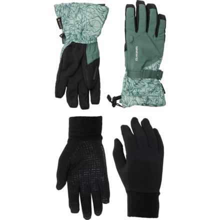 DaKine Sequoia Gore-Tex® Mittens - Waterproof, Insulated, Removable Liner in Poppy Iceberg/White