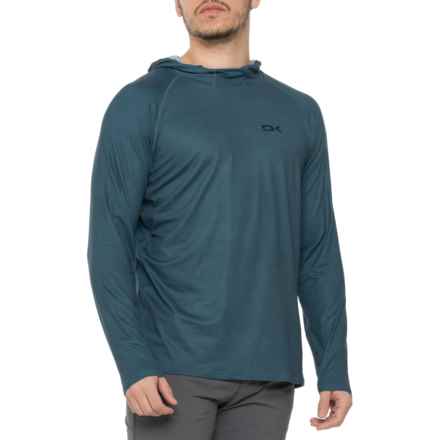 DaKine Visor Back Pocket Hooded Rash Guard - UPF 50+, Long Sleeve in Real Teal Heather