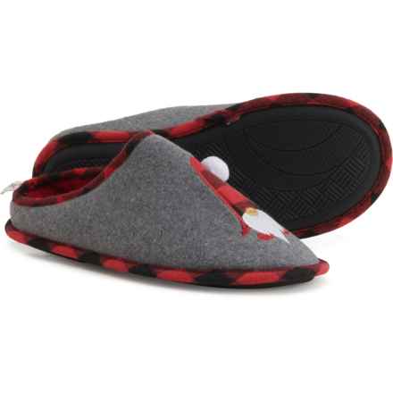 Dakota Fleece Gnome Holiday Slippers (For Men) in Grey