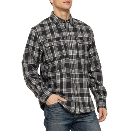 Dakota Grizzly Austin Flannel Shirt - Long Sleeve in Shale