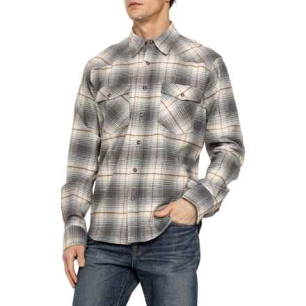 Dakota Grizzly Dutton Snap Front Flannel Shirt - Long Sleeve in Cloud