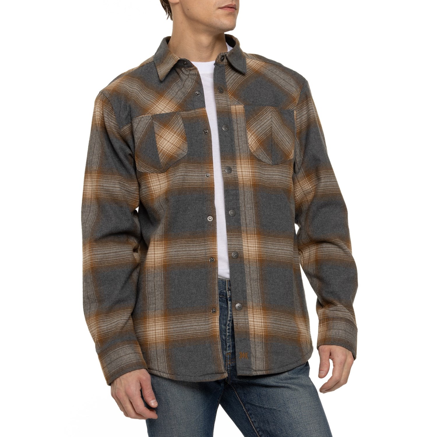 Dakota Grizzly Gibson Snap Front Shirt Jacket - Thermal Lined - Save 62%