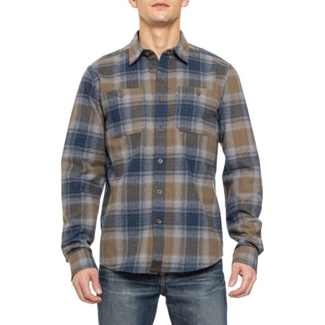 Dakota Grizzly Grant Flannel Shirt - Long Sleeve in Deep Cobalt