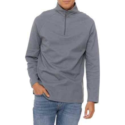 Dakota Grizzly Hoyt Shirt - Zip Neck, Long Sleeve in Bluestone
