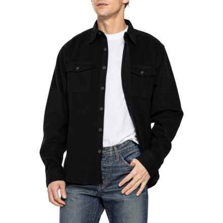 Dakota Grizzly Major Solid Flannel Shirt - Long Sleeve in Coal