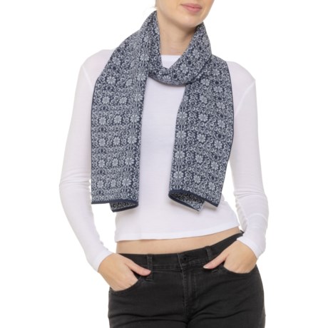 (取寄) ダーレオブノルウェー オトリエ スカーフ - メリノ ウール Dale of Norway Otelie Scarf - Merino Wool  Black/White Dale of Norway Otelie Scarf - Merino Wool - Save 50%