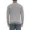 423CM_2 Daniel Blasi Plated Cable with Ribbed Collar Sweater- Zip Neck (For Men)