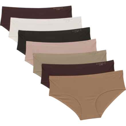 Danskin Bonded Breathable Mesh Microfiber Panties - 7-Pack, Hipster in Midnight Leaf/Merdian Moon/Chocolate Fig/Hazelnut