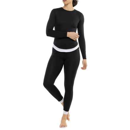 Danskin Brushed Jersey Base Layer Set - Long Sleeve in Black
