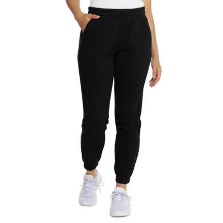 Danskin Cozy Fleece Joggers in Black Salt