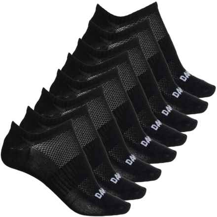Danskin Dancer Ribbed Sport No-Show Liner Socks - 8-Pack, Below the Ankle (For Women) in Black