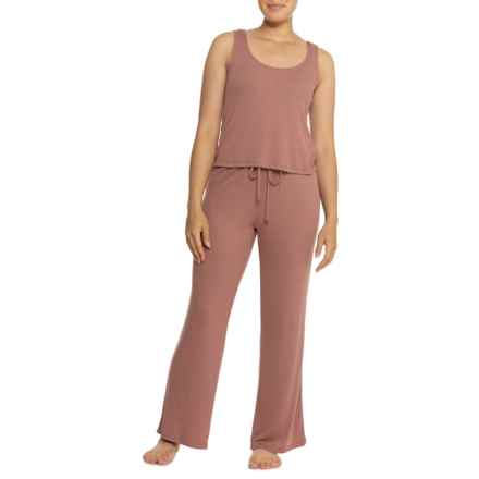 Danskin Duster, Tank Top and Pants Set - 3-Piece in Coffee Ceam