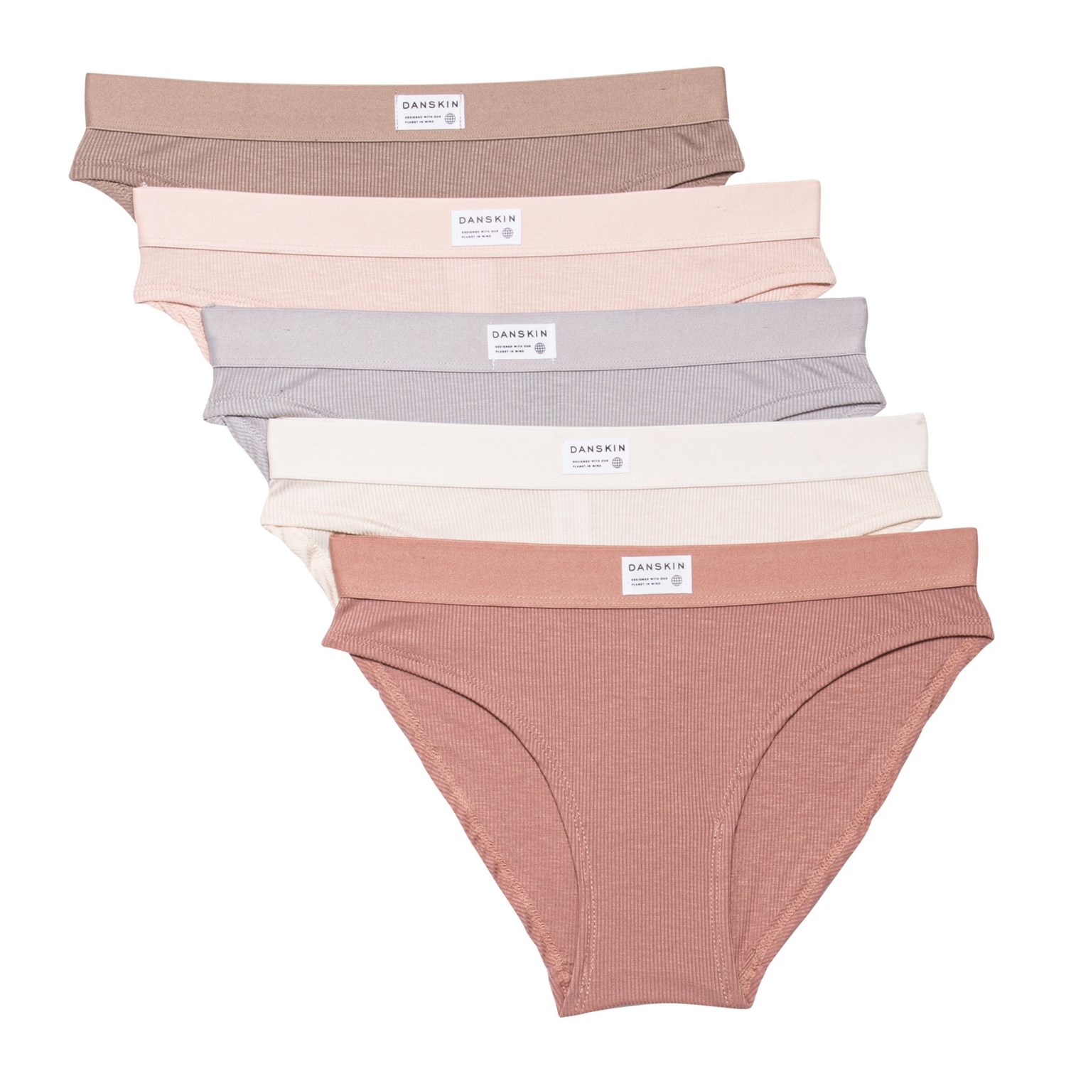 Danskin EcoVero® Ribbed Panties - 5-Pack, Bikini - Save 71%