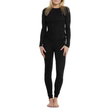 Danskin EcoVero® Thermal Rib-Knit Base Layer Set - Long Sleeve in Black