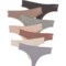 Danskin Foil Logo Panties - 7-Pack, Thong in Heather Grey/Wildflower/Cloudswift/Iron Stone/Mars