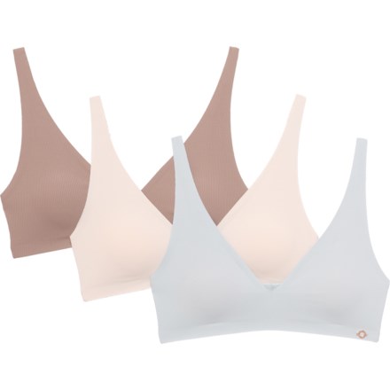 (取寄) ダンスキン マイクロファイバー リブド ラウンジ ブラレット - 3-パック Danskin Microfiber Ribbed Lounge Bralette - 3-Pack  Sea Washed/Shale/Silver Lake Danskin Microfiber Ribbed Lounge Bralette 3 Pack average savings