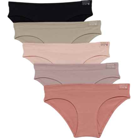 Danskin Organic Cotton Panties - 5-Pack, Bikini Briefs in Summer Sage, Wildflower, Sandstone, Serene Sunset,