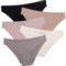 Danskin Perforated Microfiber Panties - 5-Pack, Bikini Briefs in Deep Dahlia/Zinc/Pastel Parchment/Fawn/Black