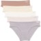 Danskin Printed Logo Panties - Organic Cotton, 5-Pack, Bikini Brief in Silver Cloud/Vintage Mauve/Dry Pampas/Sugar Crysta