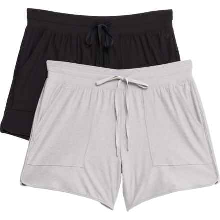 Danskin Reverie Shorts - 2-Pack in Black Salt /Light Grey Heather