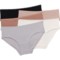 Danskin Ribbed Panties - 5-Pack, Organic Cotton, Hipster in Desert/Sunset Dune/Sapphire/Morning Fog/Black
