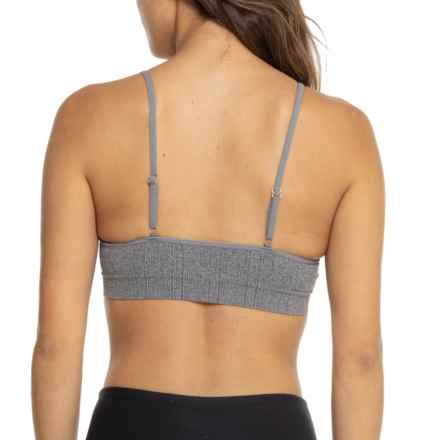 Danskin Seamless Ribbed Bralettes - 3-Pack in Pink Cinnamon/Beach Bum/Heather Grey