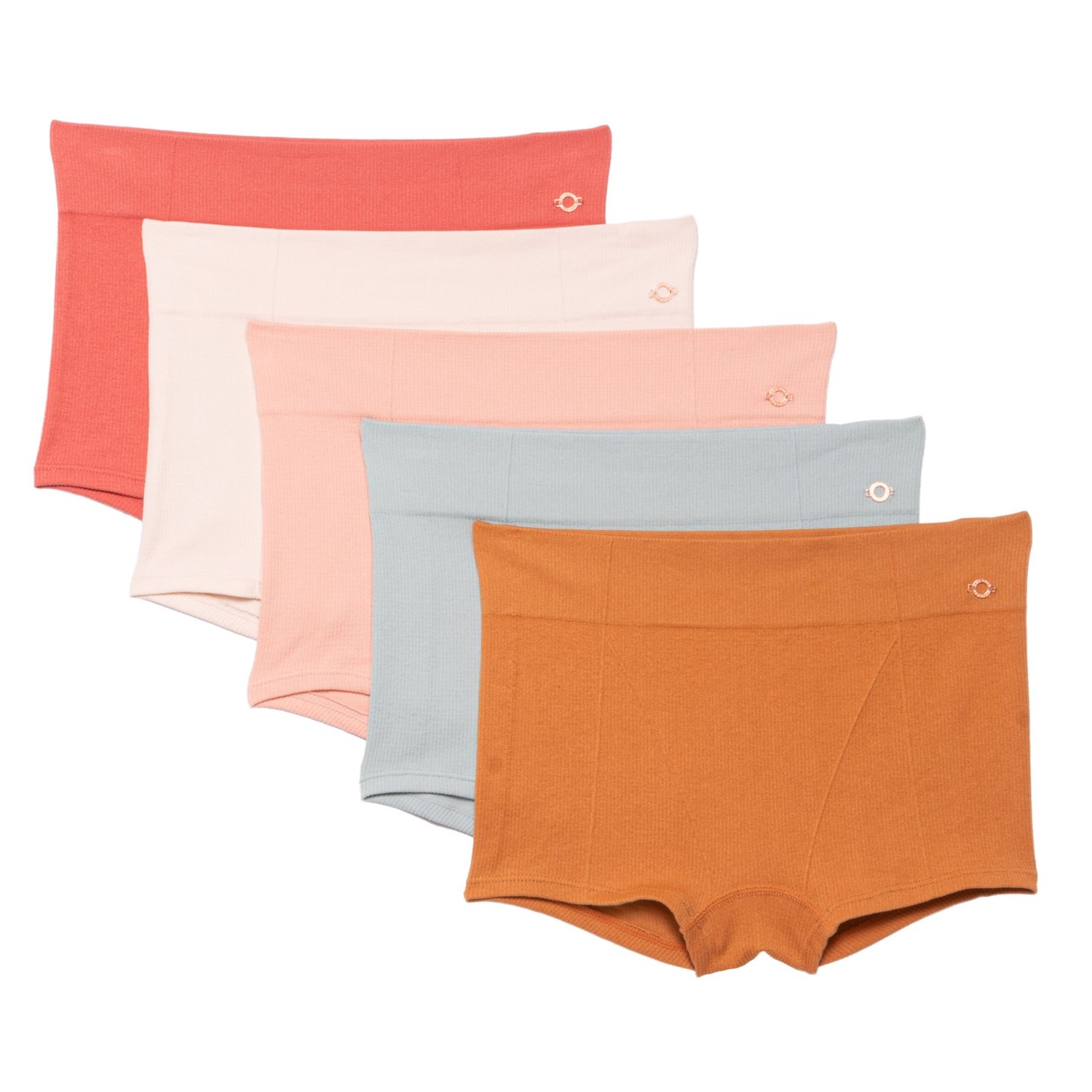 Danskin Seamless Ribbed Panties - 5-Pack, Boy Shorts - Save 64%