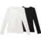 Danskin Ultrasoft Modal Base Layer Tops - 2-Pack, Long Sleeve in Black/White