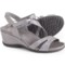Dansko Addyson Wedge Sandals - Leather (For Women) in Pewter Metallic