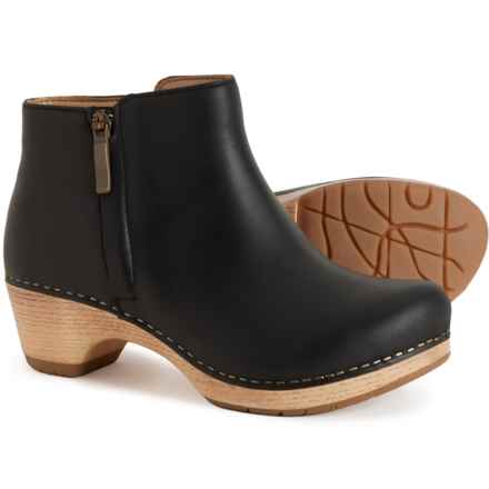 Dansko Lizanne Side-Zip Heeled Booties - Leather (For Women) in Black