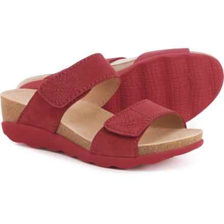 Dansko Maddy Wedge Sandals - Nubuck (For Women) in Red Milled Nubuck