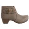277WD_4 Dansko Mina Embroidered Ankle Strap Booties - Nubuck, Side Zip (For Women)
