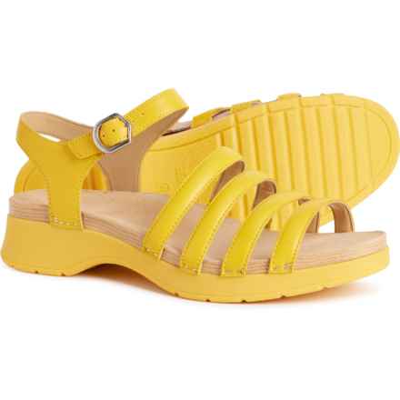 Dansko Roxie Sandals - Nappa Leather (For Women) in Yellow Nappa