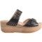 395VR_2 Dansko Selma Two-Buckle Wedge Sandals - Leather (For Women)