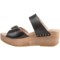 395VR_3 Dansko Selma Two-Buckle Wedge Sandals - Leather (For Women)