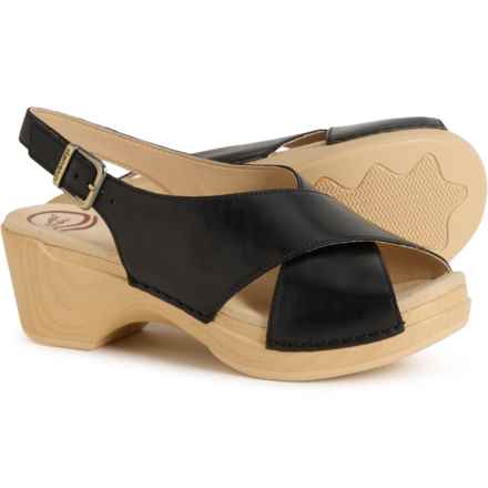 Dansko Sloane Sandals - Leather (For Women) in Black Calf