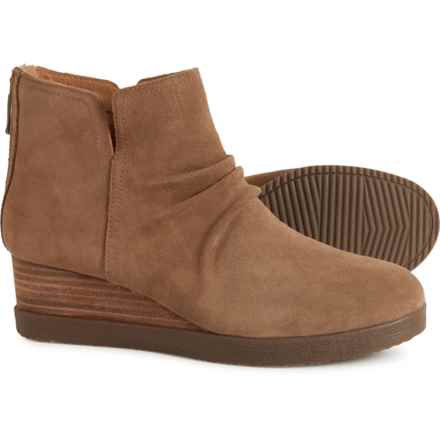 Dansko Stephanie Back-Zip Wedge Boots - Waterproof, Suede (For Women) in Morel