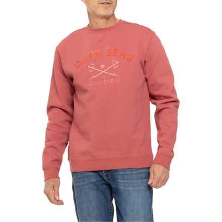 DARK SEAS Mason Heavyweight Fleece Sweatshirt in Light Red