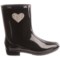8170H_4 Dav Crystal Heart Rain Boots - Ankle Bootie (For Women)