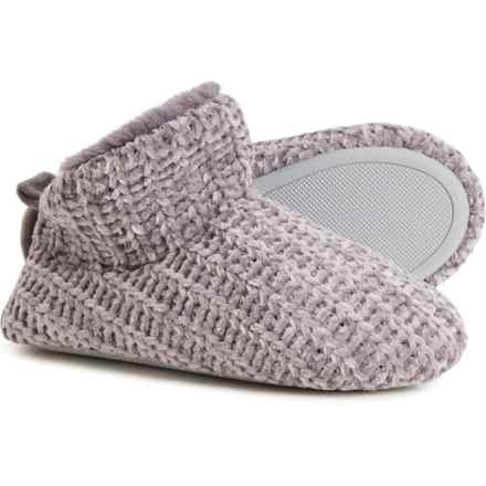 Chenille Bootie Slippers (For Women) in Excalibur