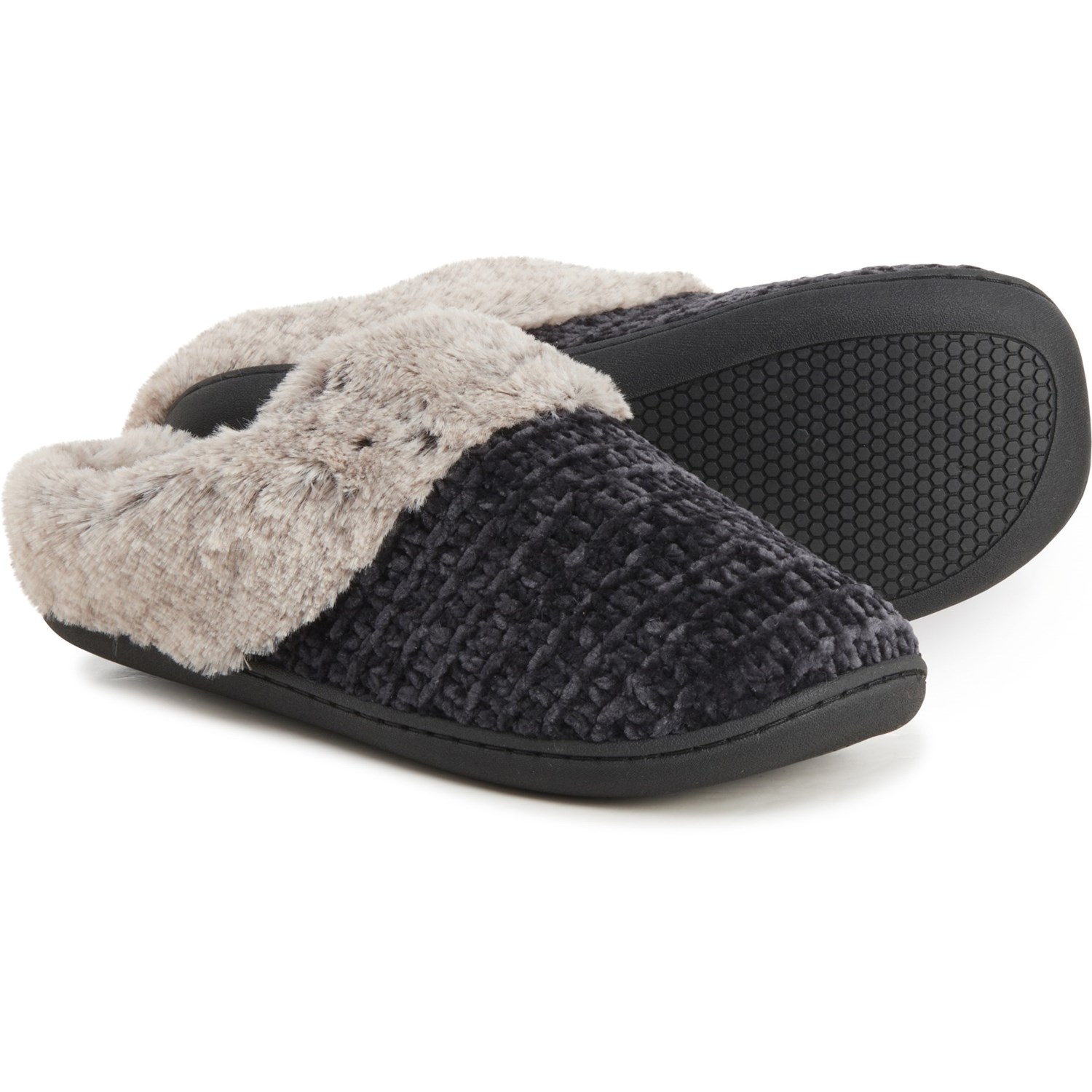 dearfoam chenille clog slippers